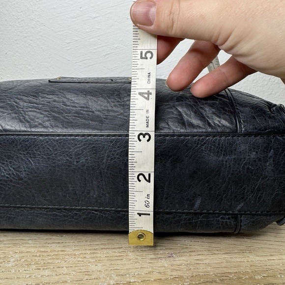 Lucky Brand Navy Blue Leather Crossbody Bag Shoulder Purse‎ Studs and Fringe - Picture 5 of 16